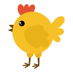 Illustration cartoon cute chicken. The symbol of the chicken for Easter