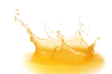 Obraz na płótnie Canvas Splashing tasty fresh juice on white background