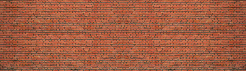 Bright brick wall as background. Banner design