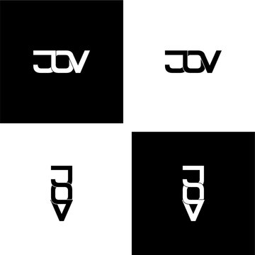 jov initial letter monogram logo design set