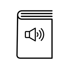 Audio book vector icon, ebook symbol. flat vector illustration for web site or mobile app.eps