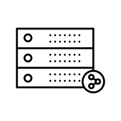 Shared hosting vector icon, flat vector illustration for web site or mobile app.eps