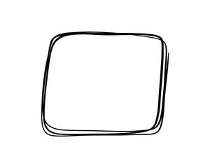 A rectangle drawn with a xblack pen.