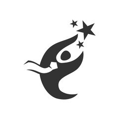 business people with star logo template Icon Illustration Brand Identity. Isolated and flat illustration. Vector graphic
