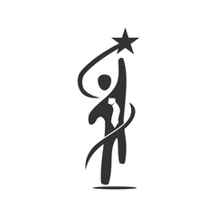 business people with star logo template Icon Illustration Brand Identity. Isolated and flat illustration. Vector graphic