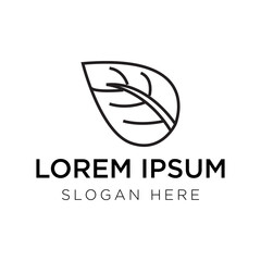 leaf logo vector illustration isolated on white background