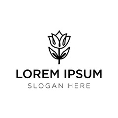 lotus logo vector illustration isolated on white background