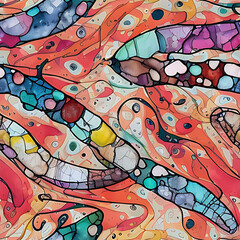 Seamless watercolor fashion pattern seamless illustration for background camo