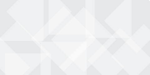 Fototapeta premium Abstract background with white and grey technology, geometric square pattern background. Design for banner background, abstract white texture.