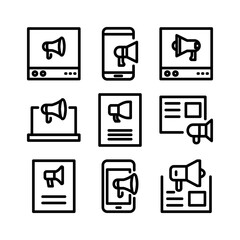 advertising icon or logo isolated sign symbol vector illustration - high quality black style vector icons
