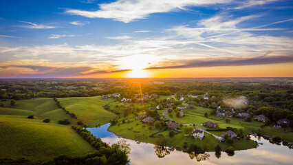 Sunset over rural Kentucky