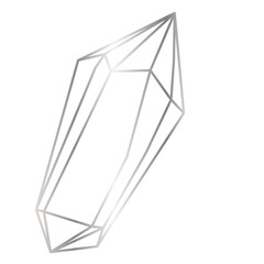 Crystal outline. Crystal gemstone