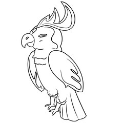 Fototapeta premium Black Cockatoo outline