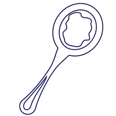ladle with food outline 
