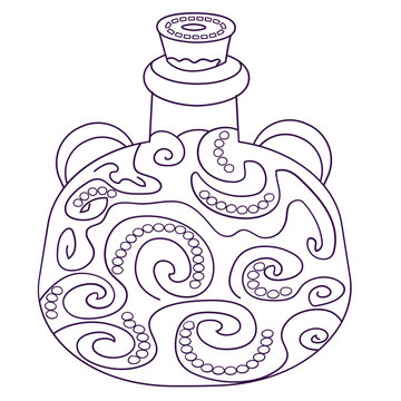 Magic Potion Bottle Outline