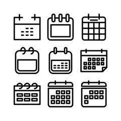 calendar icon or logo isolated sign symbol vector illustration - high quality black style vector icons
