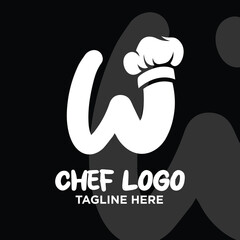 Letter W Chef Logo Design Template Inspiration, Vector Illustration.