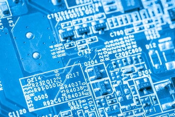 Fototapeta na wymiar Abstract,close up of Mainboard Electronic background. (logic board,cpu motherboard,circuit,system board,mobo)
