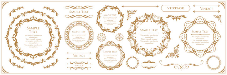 Fashionable frame. Design template. A set of gorgeous foreheads.
