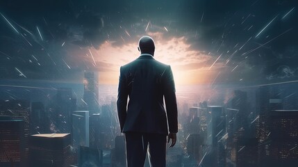 The successful and visionary manager is a leader with a strategic mindset and the ability to inspire and motivate their team. digital art illustration, Generative AI