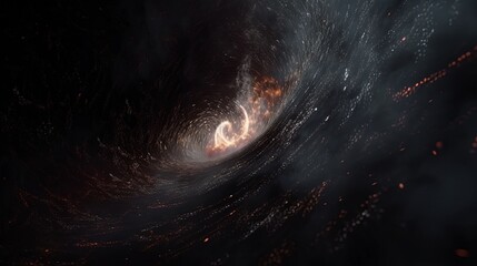Swirling tornado of stars is a mesmerizing cosmic phenomenon, a celestial dance of light and energy that inspires awe and wonder in those who witness it. digital art illustration, Generative AI