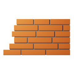 Obraz premium Brick Wall 3D Illustration. Brick Wall 3D Icon.