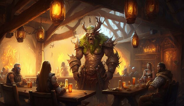 Generative AI, fantasy Tavern, medieval Tavern, medieval building,
fantasy Taverne, mittelalterliche Taverne, mittelalterliche Geb&auml;ude. druid, druide
