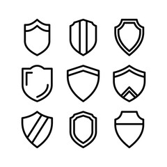 shield icon or logo isolated sign symbol vector illustration - high quality black style vector icons

