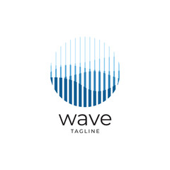 Wave logo design illustration vector template