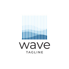 Wave logo design illustration vector template