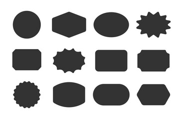 Collection of Abstract Geometric Shapes Banner or Label Templates