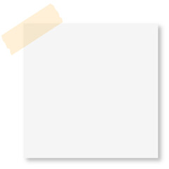 White Sticky Note with Tape