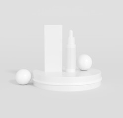 3D dropper bottle mockup
