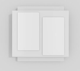 3D Business Card PSD Mockup