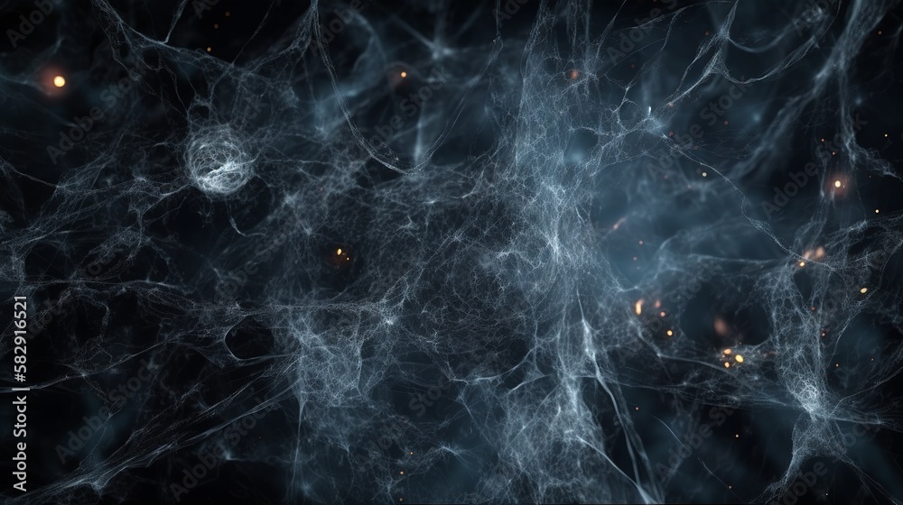 Wall mural dark matter burst into the universe background. generative ai technology.