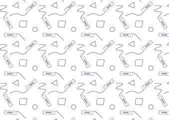 クレヨンのかわいい線画シームレスパターン背景