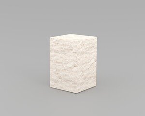 3D. Clean Stone Podium on Geometric Background for Professional Presentations.