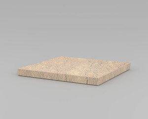 3D. Sleek Stone Podium on Geometric Background for Versatile Presentations.