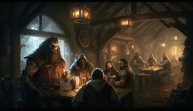 Generative AI, fantasy Tavern, medieval Tavern, medieval building,dwarf,zwerg,
fantasy Taverne, mittelalterliche Taverne, mittelalterliche Geb&auml;ude.
