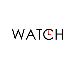 watch logo creative letterhead vector