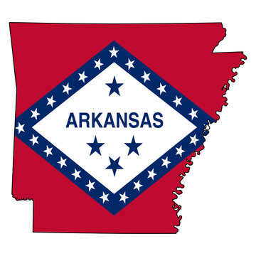 Arkansas map vector illustration. Global economy. State in America. North America. United States. America. U.S.A