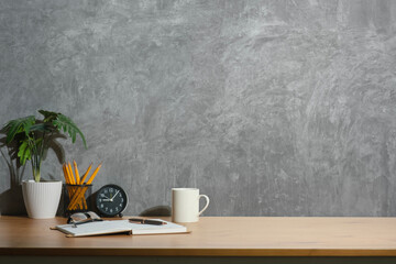 Stylish and modern interior of home office