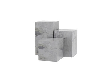 3D. Modern marble Square Podium on Geometric Background for Dynamic Presentations.