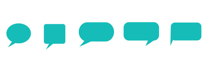  speech bubble set isolated on white background