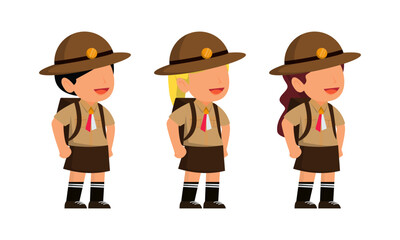 scout student vector illustration