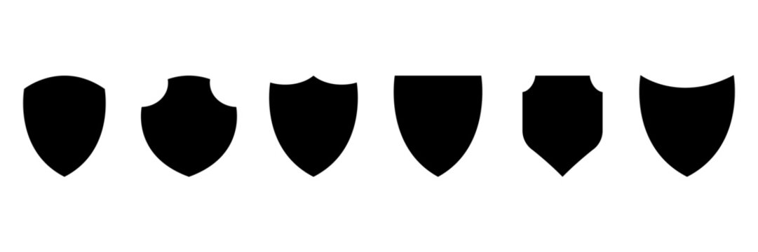 shield vector icons set