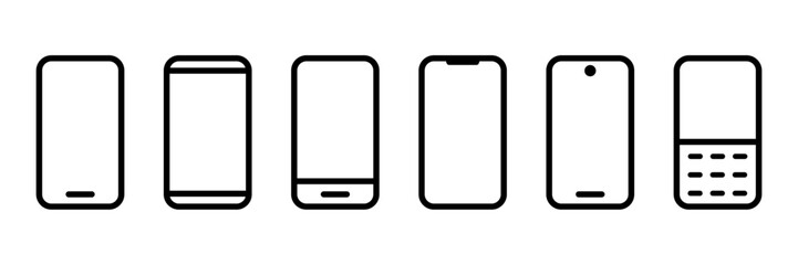 Smart phone vector icons collection