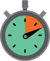 Stopwatch icon. Flat illustration of stopwatch vector icon for web design