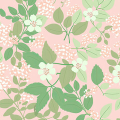 Seamless Floral Pattern, AI Generated