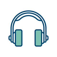 headphone icon vector design template in white background